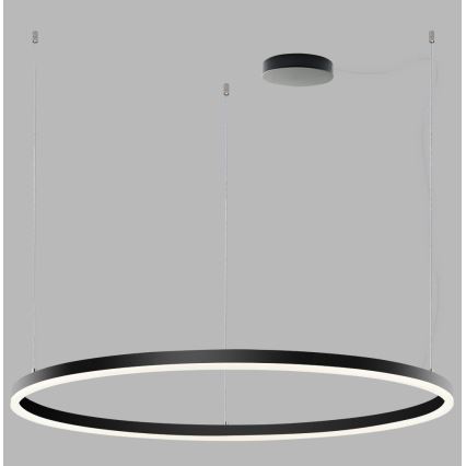 LED2 - LED pendel dæmpbar SATURN LED/80W/230V diameter 100 cm sort