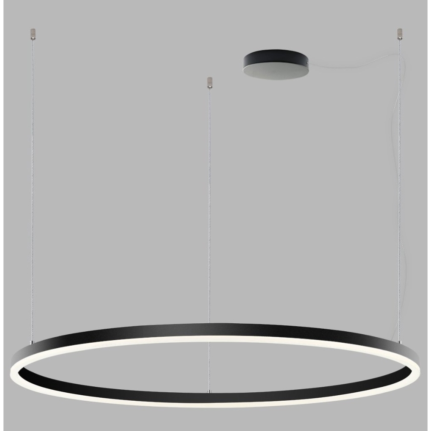 LED2 - LED pendel dæmpbar SATURN LED/80W/230V diameter 100 cm sort