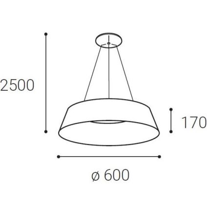 LED2 - LED pendel KATY LED/60W/230V 3000/4000K hvid