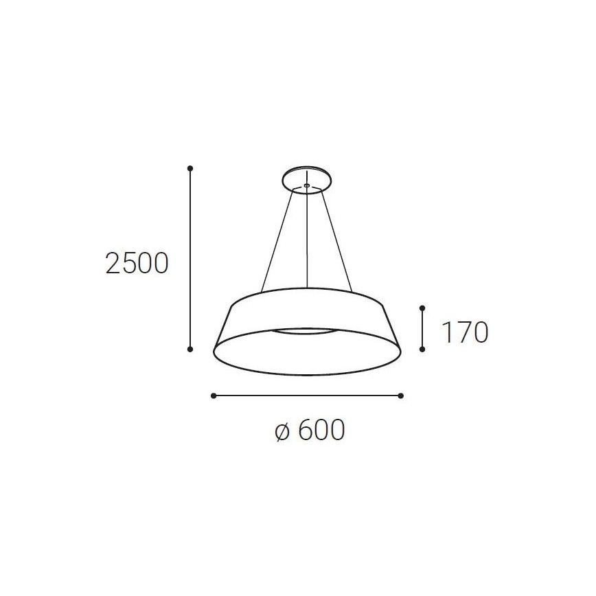 LED2 - LED pendel KATY LED/60W/230V 3000/4000K hvid