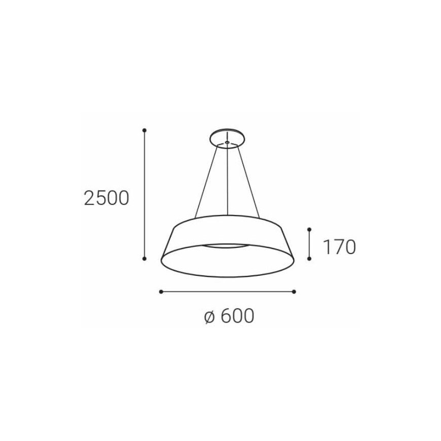 LED2 - LED pendel KATY LED/60W/230V 3000/4000K sort