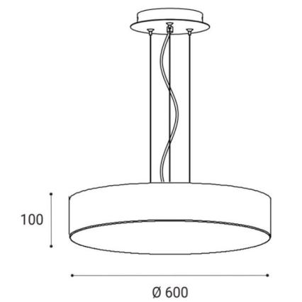 LED2 - LED pendel MONO LED/60W/230V 3000/4000K hvid