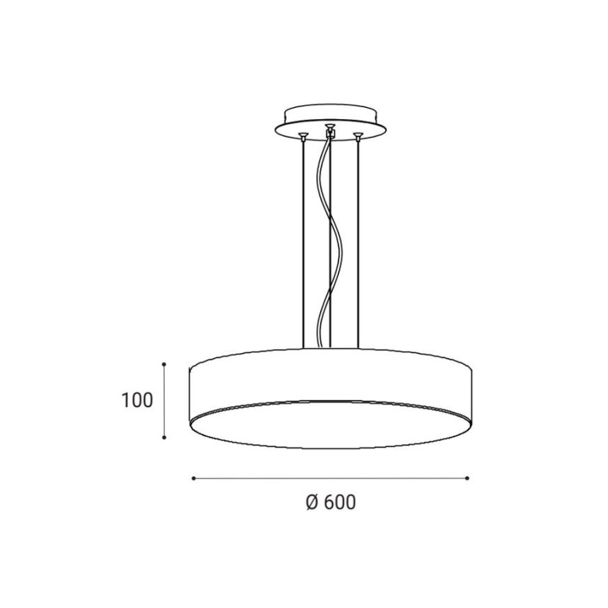 LED2 - LED pendel MONO LED/60W/230V 3000/4000K hvid