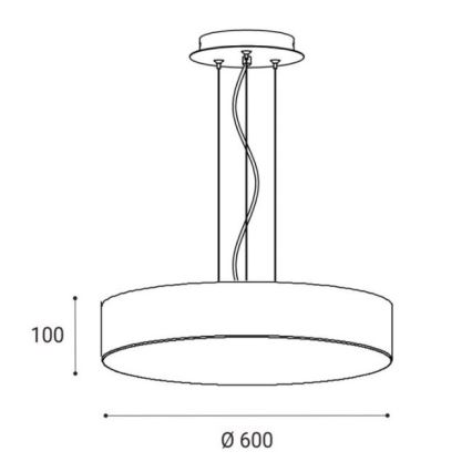 LED2 - LED pendel MONO LED/60W/230V 3000/4000K sort