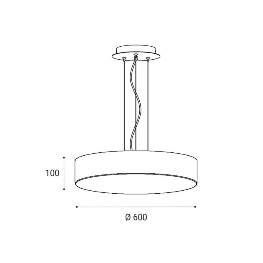 LED2 - LED pendel MONO LED/60W/230V 3000/4000K sort