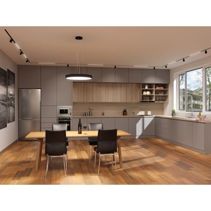 LED2 - LED-pendel på wire MONO SLIM LED/30W/230V 3000K/4000K Ø 40 cm sort