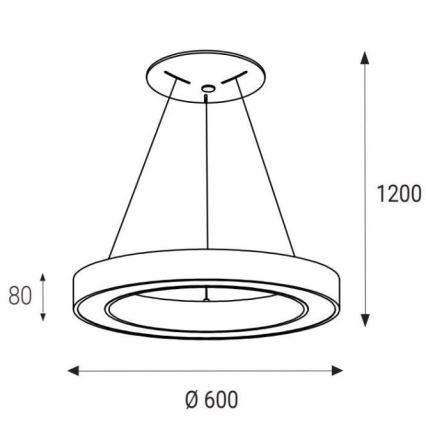 LED2 - LED pendel SATURN LED/50W/230V 3000/4000K hvid