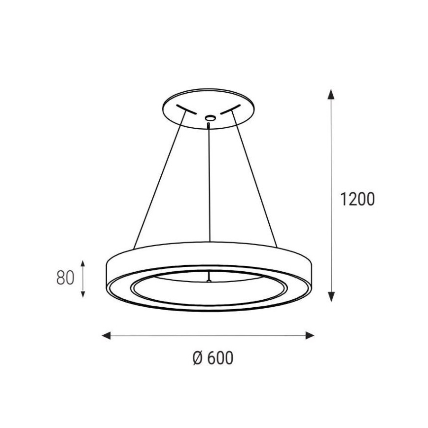 LED2 - LED pendel SATURN LED/50W/230V 3000/4000K hvid