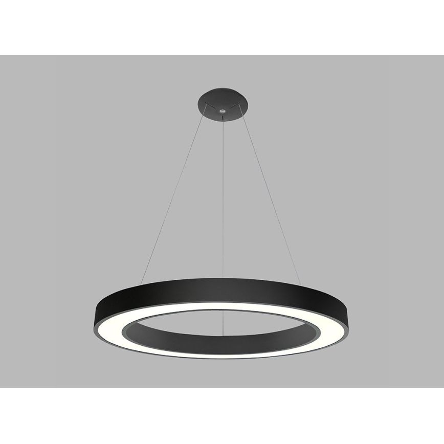 LED2 - LED pendel SATURN LED/80W/230V 3000K diameter 80 cm sort