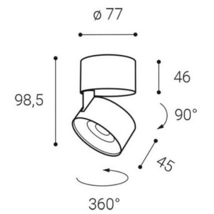 LED2 - LED spotlampe KLIP ON LED/11W/230V hvid