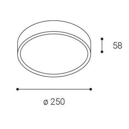 LED2 - LED udendørs loftlampe MIRA LED/18W/230V IP65 sort