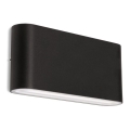 LED2 - LED Udendørs Væglampe FLAT 2xLED/5W/230V IP65 3000K/4000K/5700K sort