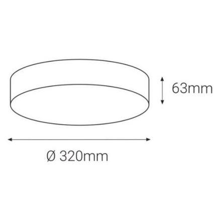 LED2 - Udendørs LED loftlampe med sensor DRUM LED/21W/230V IP65 3000K/4000K/6500K