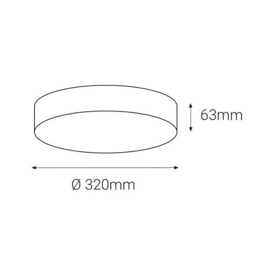 LED2 - Udendørs LED loftlampe med sensor DRUM LED/21W/230V IP65 3000K/4000K/6500K