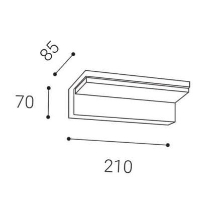 LED2 - LED Udendørs væglampe med sensor HUGO LED/9W/230V IP54 3000K/4000K