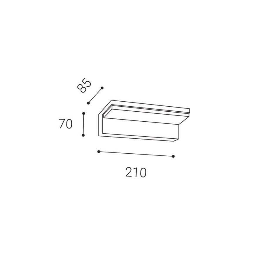 LED2 - LED Udendørs væglampe med sensor HUGO LED/9W/230V IP54 3000K/4000K