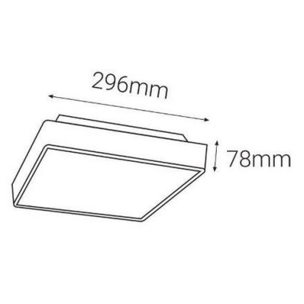 LED2 - LED udendørslampe med sensor SOLO  LED/16W/230V 3000/4000/6500K IP65