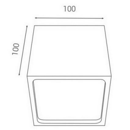 LED2 - Udendørs LED loftlampe CUBE LED/12W/230V hvid