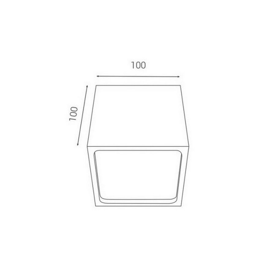 LED2 - Udendørs LED loftlampe CUBE LED/12W/230V hvid