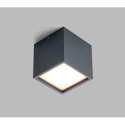 LED2 - Udendørs LED loftlampe CUBE LED/12W/230V IP54 antracitgrå