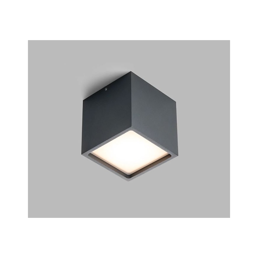 LED2 - Udendørs LED loftlampe CUBE LED/12W/230V IP54 antracitgrå