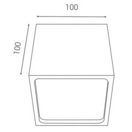 LED2 - Udendørs LED loftlampe CUBE LED/12W/230V IP54 antracitgrå