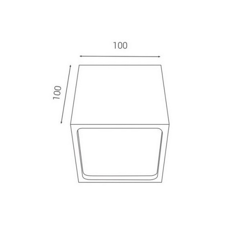 LED2 - Udendørs LED loftlampe CUBE LED/12W/230V IP54 antracitgrå