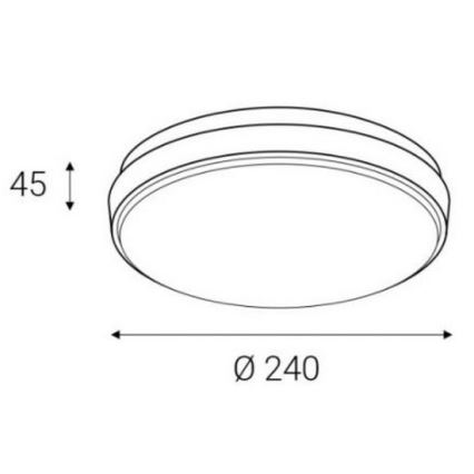 LED2 - Udendørs LED loftlampe LUNA LED/25W/230V  IP54 rund