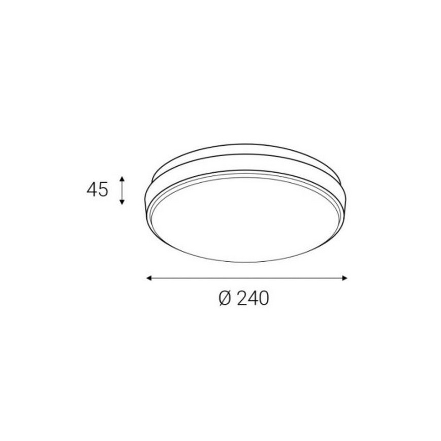 LED2 - Udendørs LED loftlampe LUNA LED/25W/230V  IP54 rund