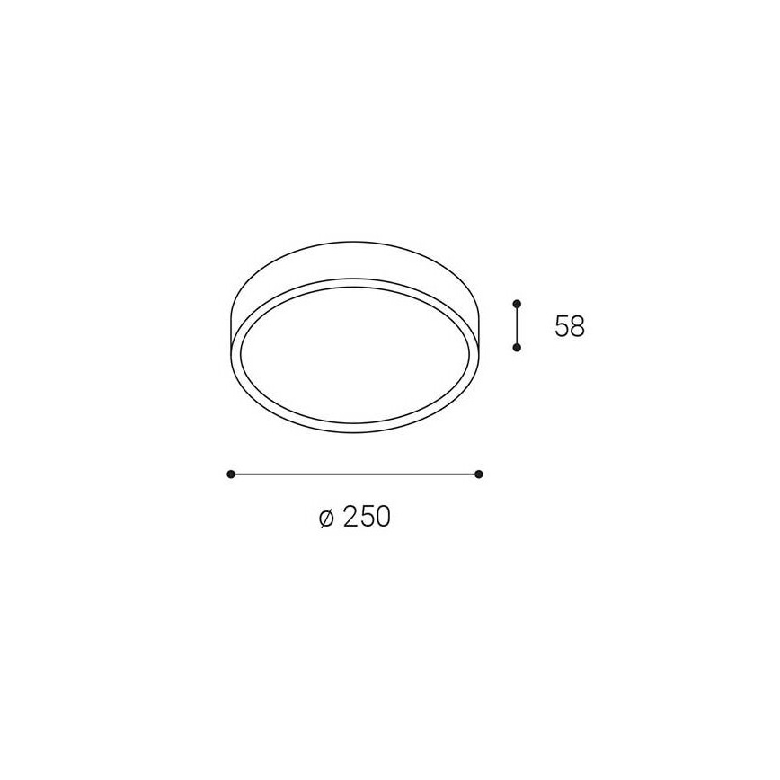 LED2 - Udendørs LED loftlampe MIRA LED/18W/230V IP65 sort