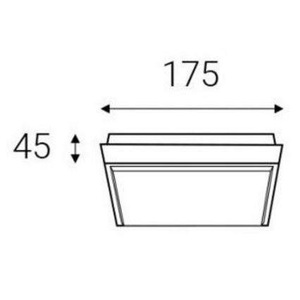 LED2 - Udendørs LED loftlampe QUADO LED/10W/230V antracitgrå IP54