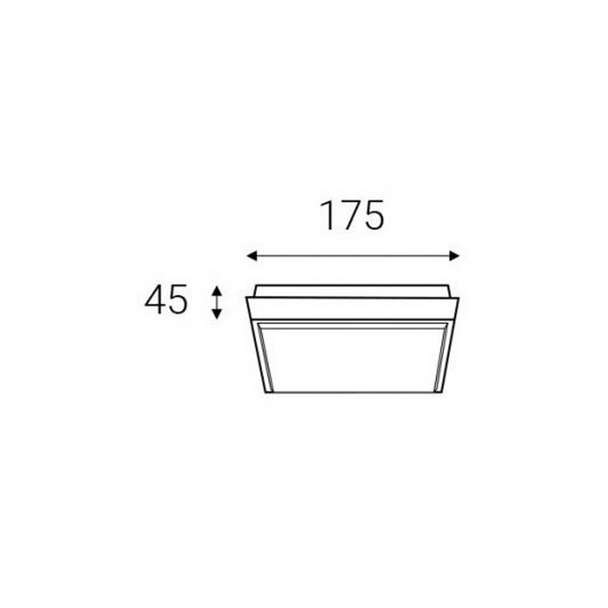 LED2 - Udendørs LED loftlampe QUADO LED/10W/230V antracitgrå IP54