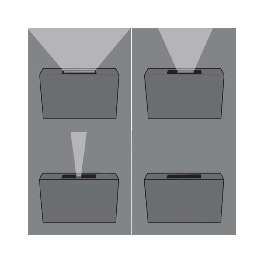 LED2 - Udendørs LED væglampe BLADE 2xLED/12W/230V IP54