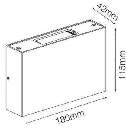 LED2 - Udendørs LED væglampe BLADE 2xLED/12W/230V IP54