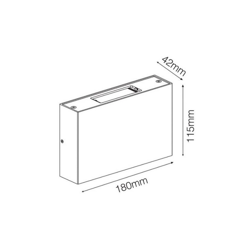 LED2 - Udendørs LED væglampe BLADE 2xLED/12W/230V IP54