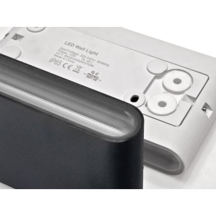 LED2 - Udendørs LED væglampe FLAT 2xLED/3W/230V IP65 3000K/4000K/5700K sort