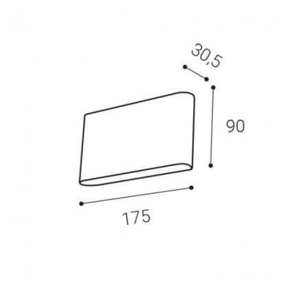 LED2 - Udendørs LED væglampe FLAT 2xLED/5W/230V IP65