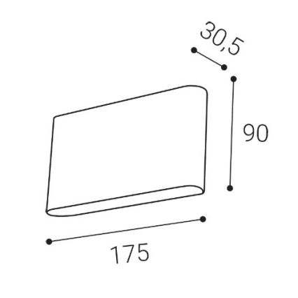 LED2 - Udendørs LED væglampe FLAT 2xLED/5W/230V IP65 3000K/4000K/5700K sort