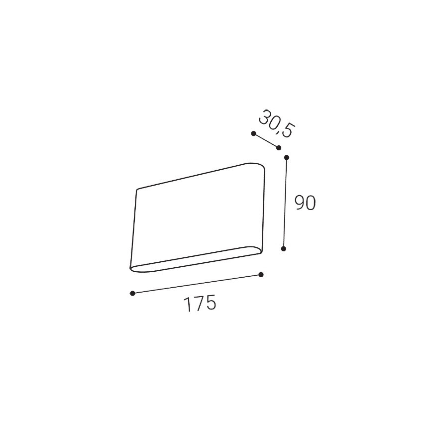 LED2 - Udendørs LED væglampe FLAT 2xLED/5W/230V IP65 3000K/4000K/5700K sort