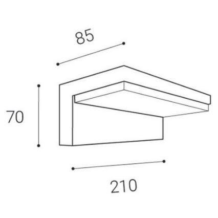 LED2 - Udendørs LED væglampe HUGO LED/9W/230V antracitgrå IP54