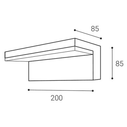 LED2 - Udendørs LED væglampe HUGO LED/9W/230V IP54 3000K/4000K