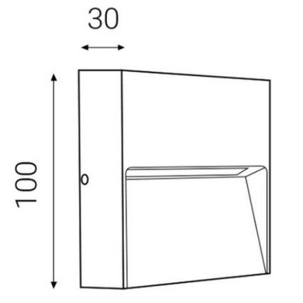 LED2 - Udendørs LED væglampe STEP ON LED/3W/230V antracitgrå IP54