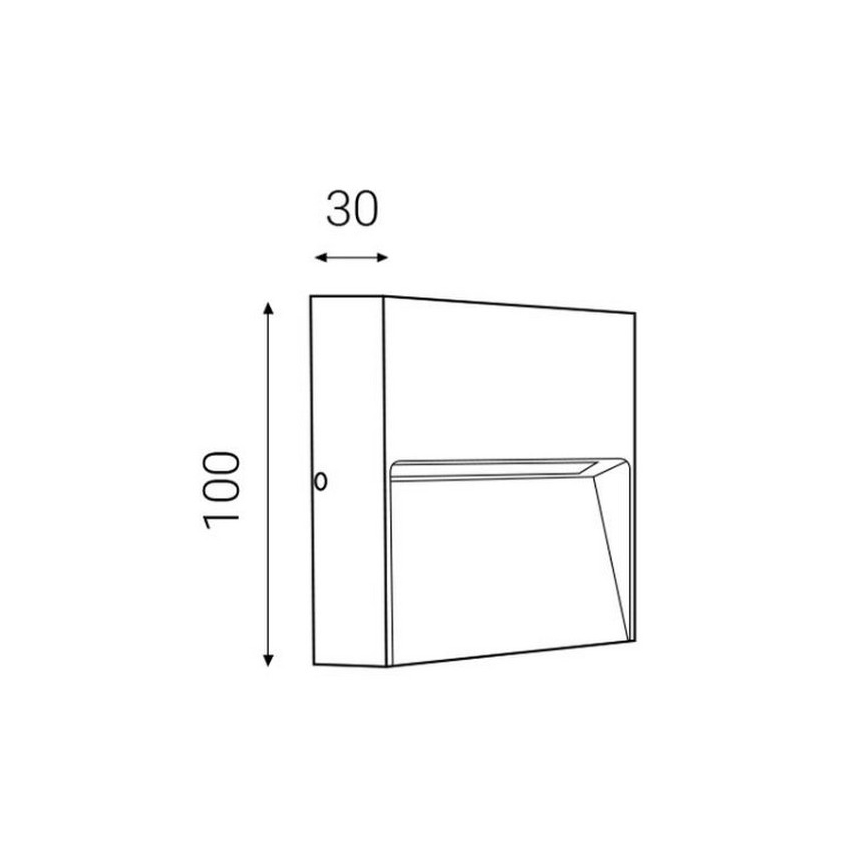 LED2 - Udendørs LED væglampe STEP ON LED/3W/230V antracitgrå IP54