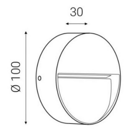 LED2 - Udendørs LED væglampe STEP ON LED/3W/230V IP54