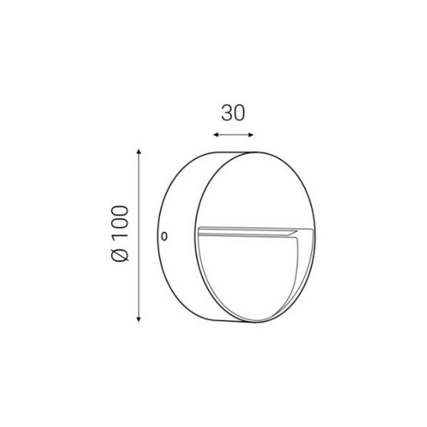LED2 - Udendørs LED væglampe STEP ON LED/3W/230V IP54