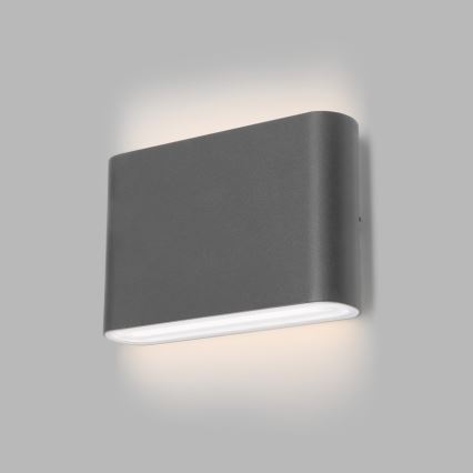 LED2 - LED Udendørs Væglampe FLAT 2xLED/3W/230V IP65 3000K/4000K/5700K sort