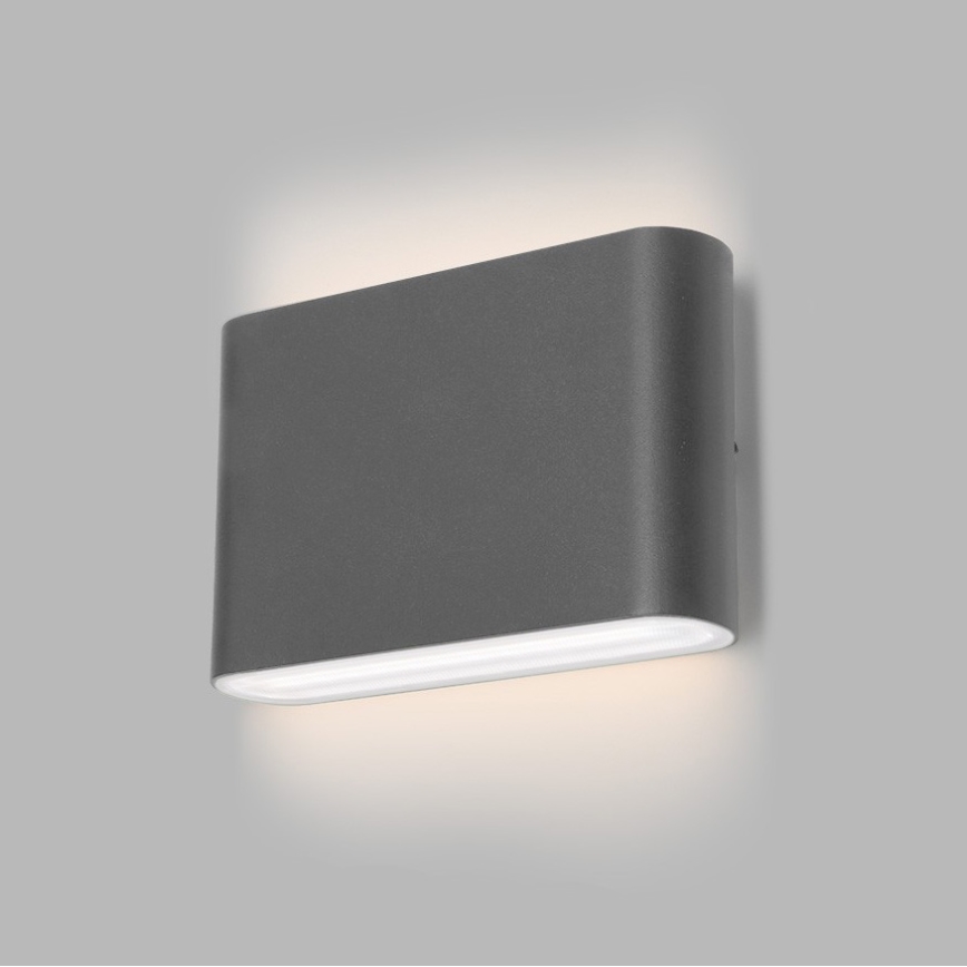 LED2 - LED Udendørs Væglampe FLAT 2xLED/3W/230V IP65 3000K/4000K/5700K sort