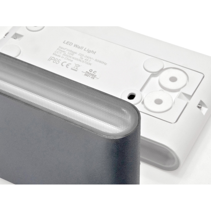 LED2 - LED Udendørs Væglampe FLAT 2xLED/3W/230V IP65 3000K/4000K/5700K sort