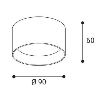 LED2 - ZETA ON LED-spot 8W/230V 3000/3500/4000K Ø 9 cm sort