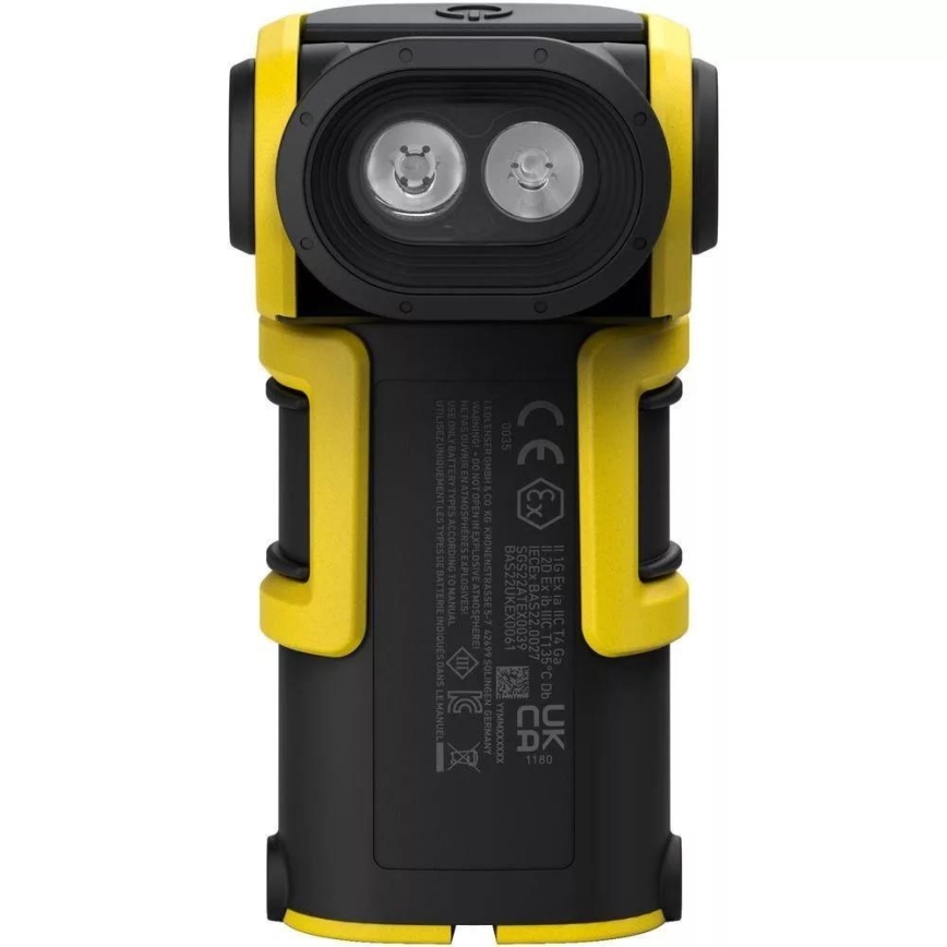 Ledlenser EXC6R - LED dæmpbar genopladelig lygte med ladestation, 1900 mAh, IP68, 300 lm, 10 h, gul